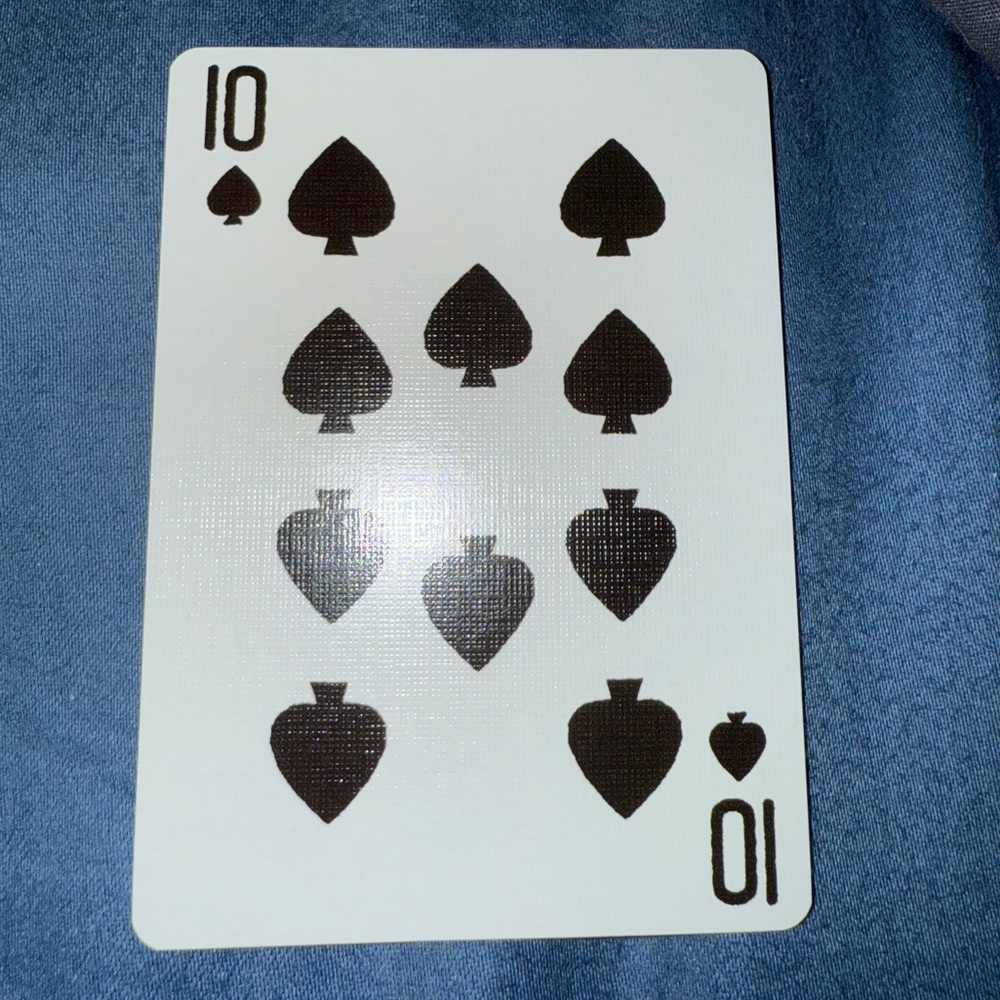 Coach Gold Trim Ten of Spades Playing Card